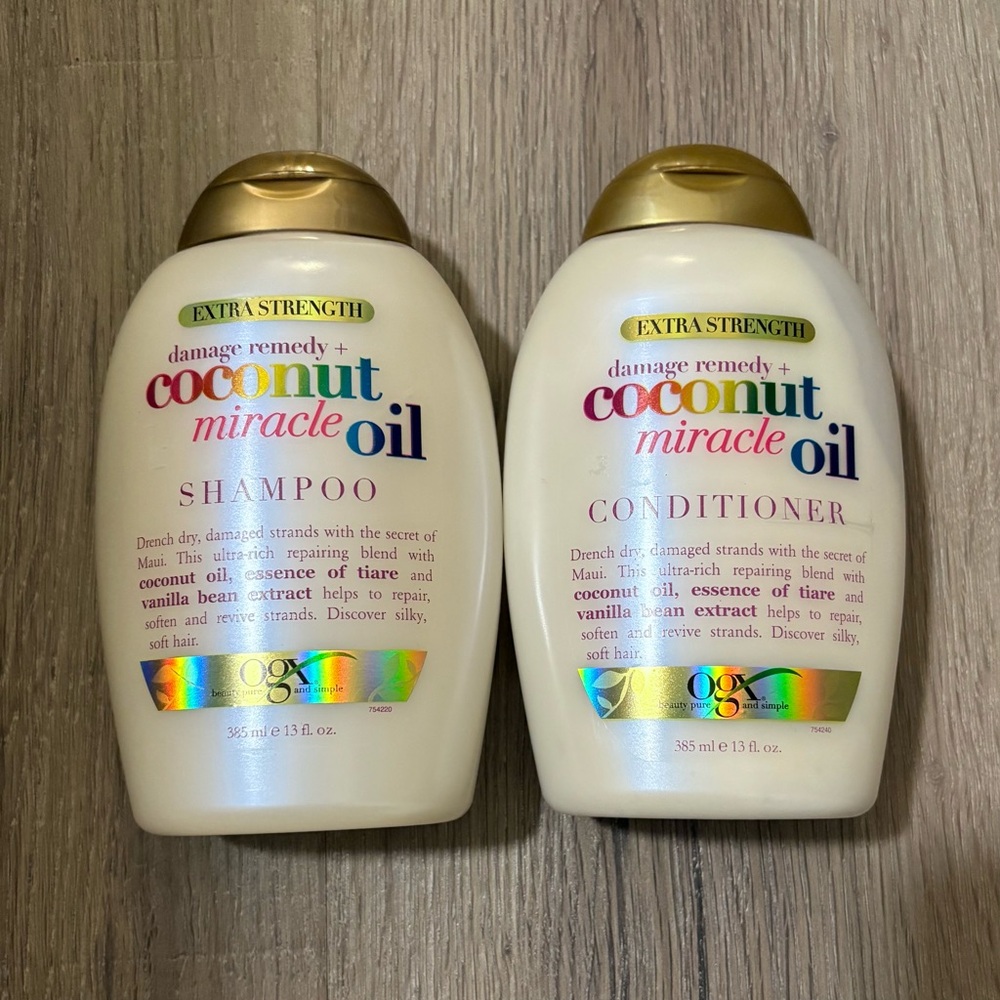 NEW OGX Coconut Miracle Oil shampoo & conditioner bundle